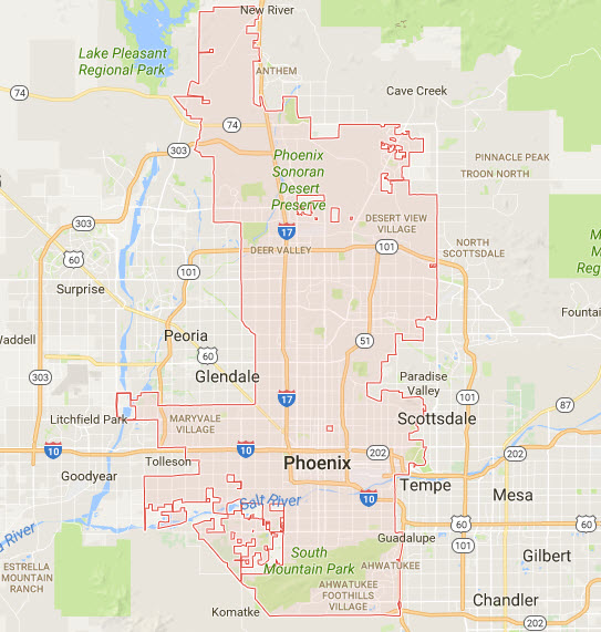 phoeniz-arizona-map